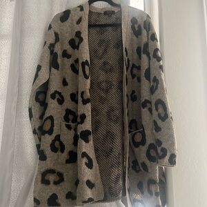 Cheetah print cardigan - new without tags but never worn